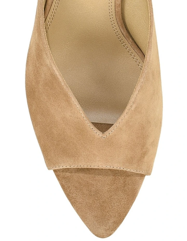 Madrid Mule Wedges - Camel Tan Suede image 4