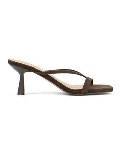 Sami Heeled Mules - Chocolate Brown Suede