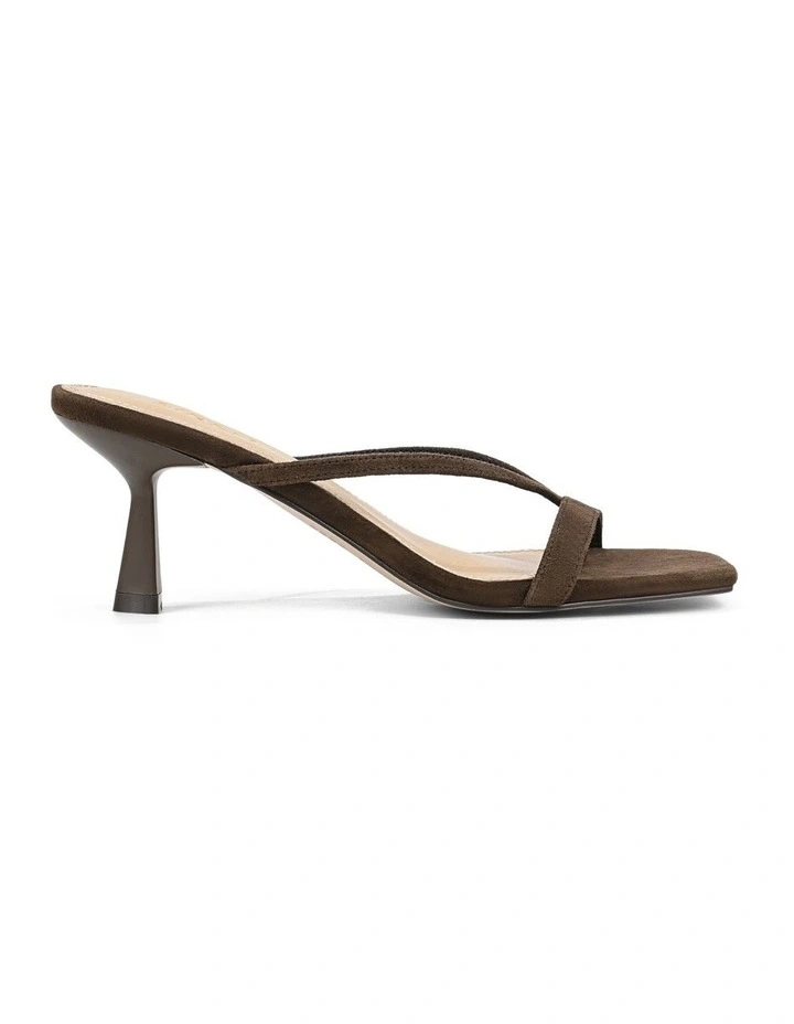 Sami Heeled Mules - Chocolate Brown Suede image 1