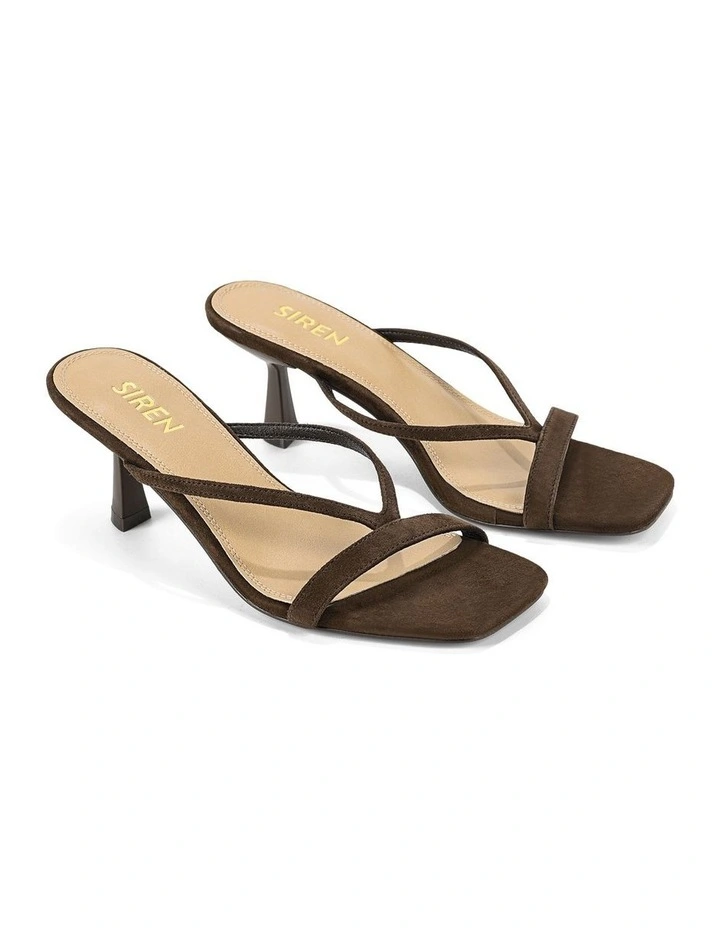 Sami Heeled Mules - Chocolate Brown Suede image 2