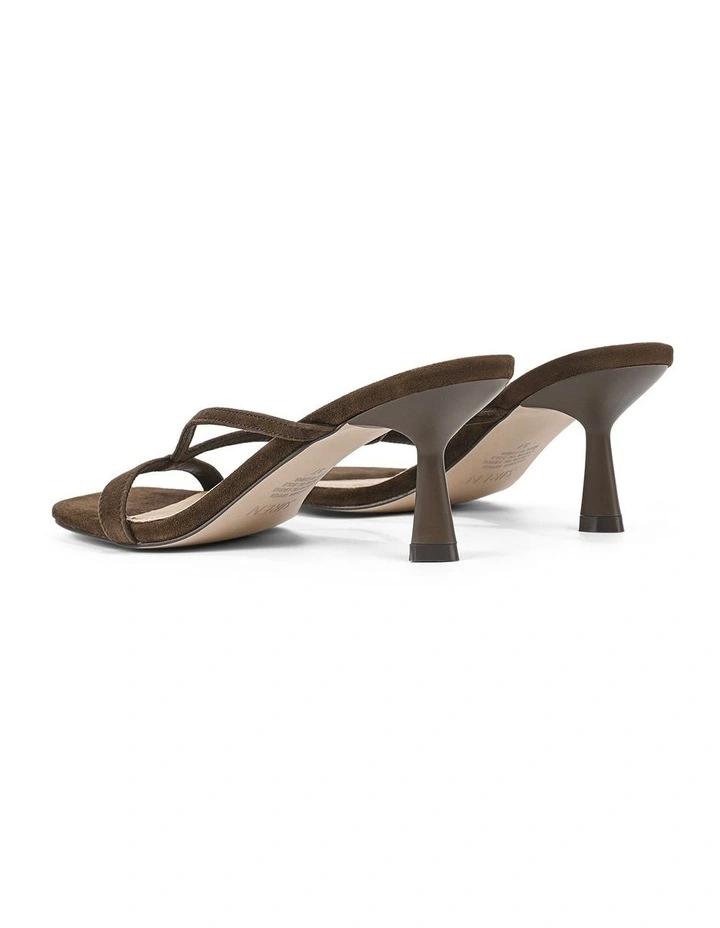 Sami Heeled Mules - Chocolate Brown Suede image 3