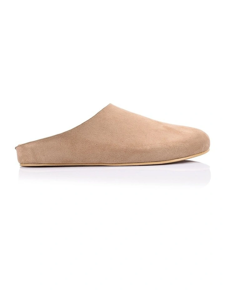 Terry Closed Toe Mules - Taupe Micro image 1