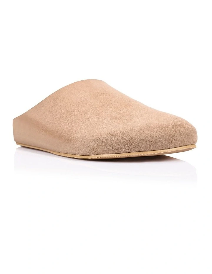 Terry Closed Toe Mules - Taupe Micro image 2