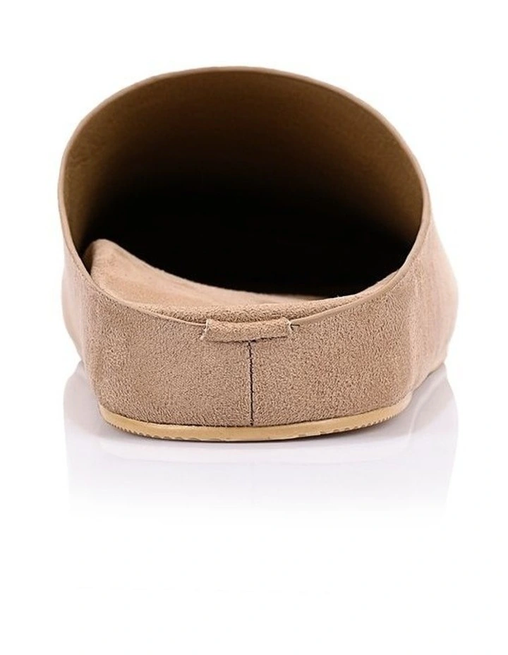 Terry Closed Toe Mules - Taupe Micro image 3