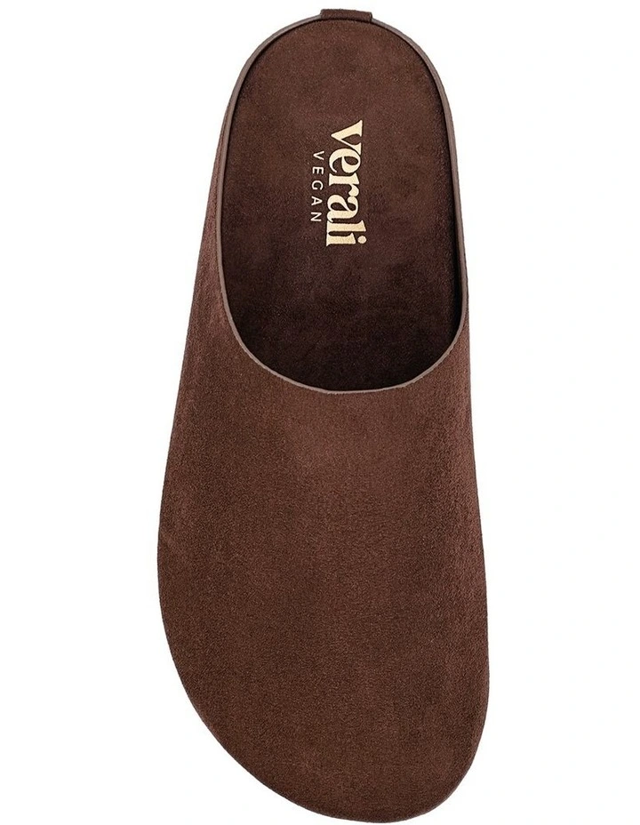 Terry Closed Toe Mules - Chocolate Brown Micro image 4