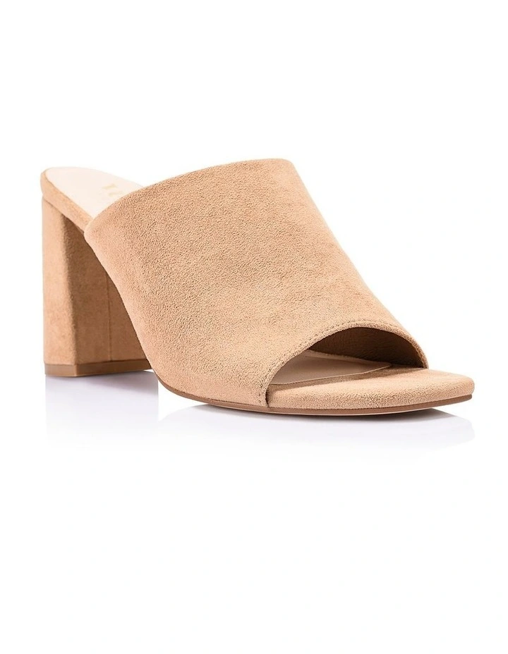Creed Block Heel Mules -Sand Beige Micro image 2