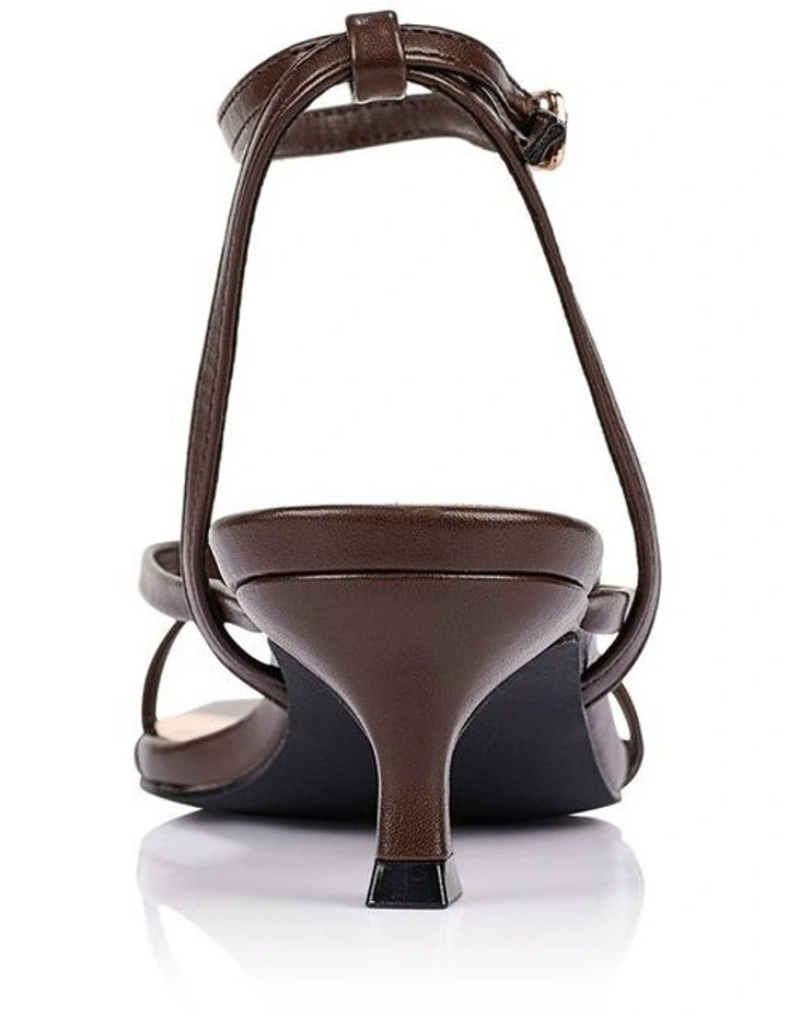 Alice Kitten Heel Sandals - Chocolate Brown image 3