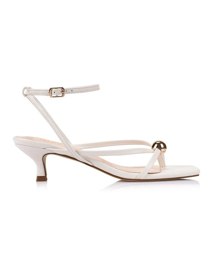Alice Kitten Heel Sandals- Chalk White image 1