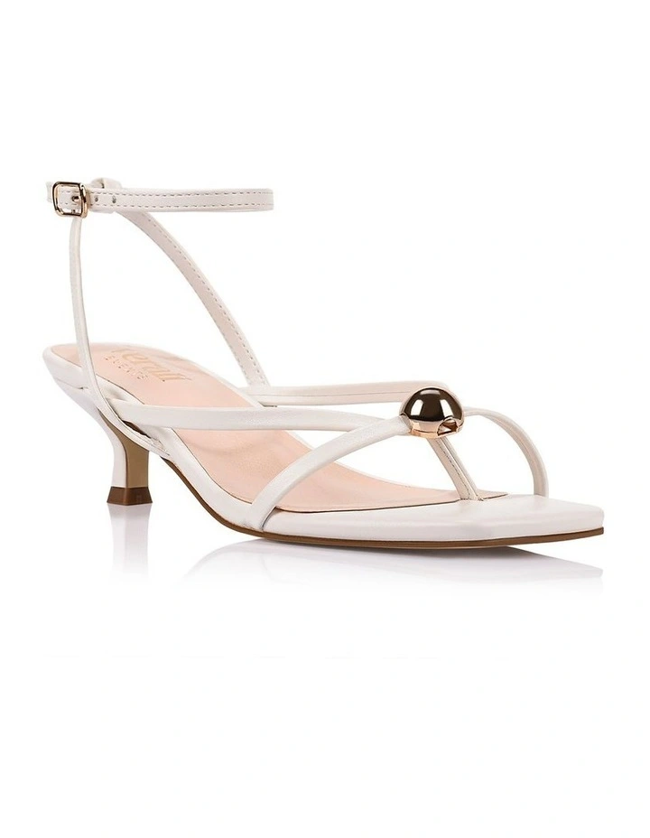 Alice Kitten Heel Sandals- Chalk White image 2