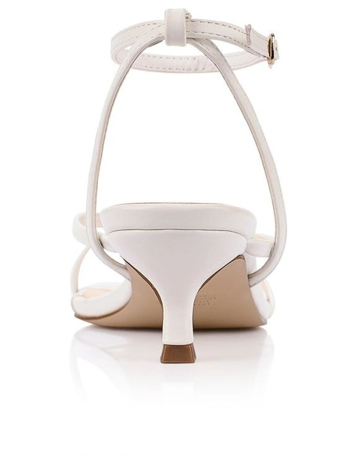 Alice Kitten Heel Sandals- Chalk White image 3