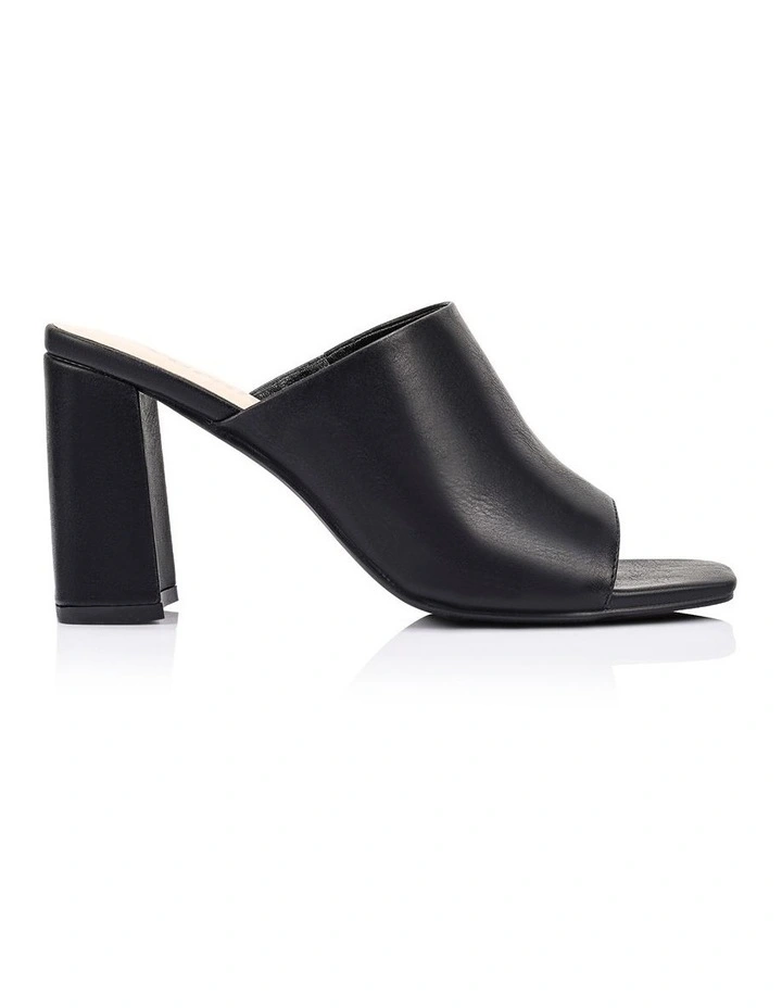 Creed Block Heel Mules - Black Distressed image 1