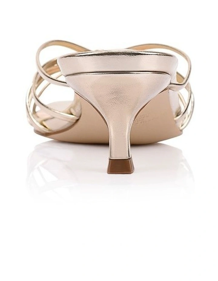 Alexis Kitten Heel Mule - Champagne Gold image 3