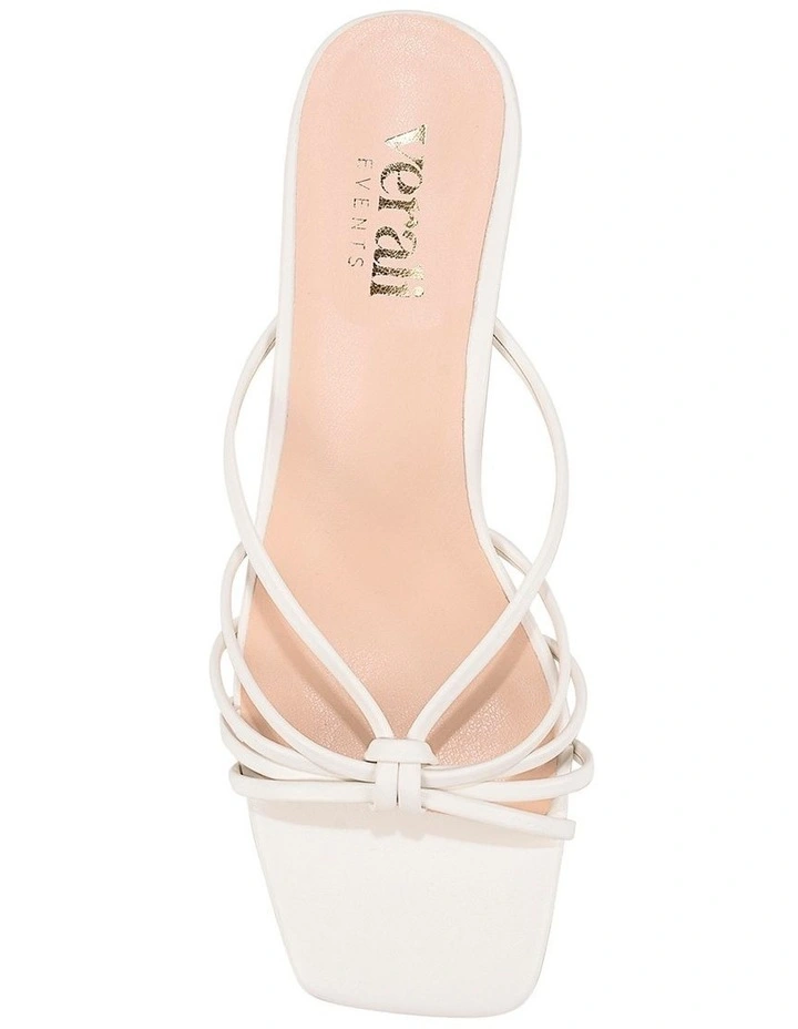 Alexis Kitten Heel Mules- Chalk White image 4
