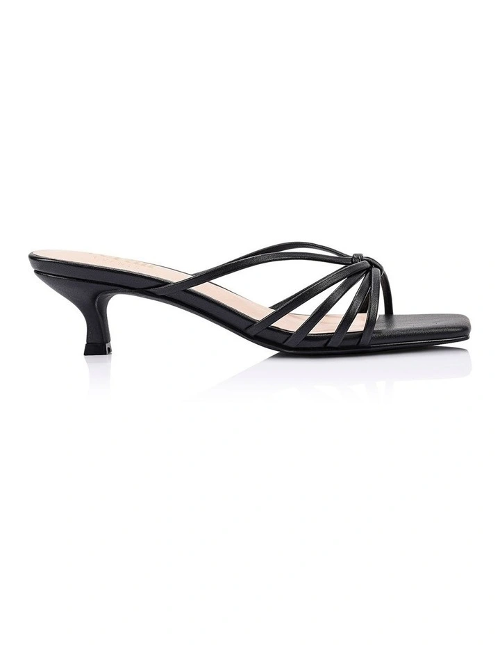 Alexis Kitten Heel Mules - Black image 1