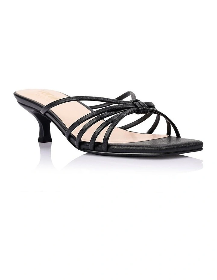 Alexis Kitten Heel Mules - Black image 2