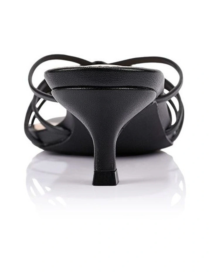 Alexis Kitten Heel Mules - Black image 3
