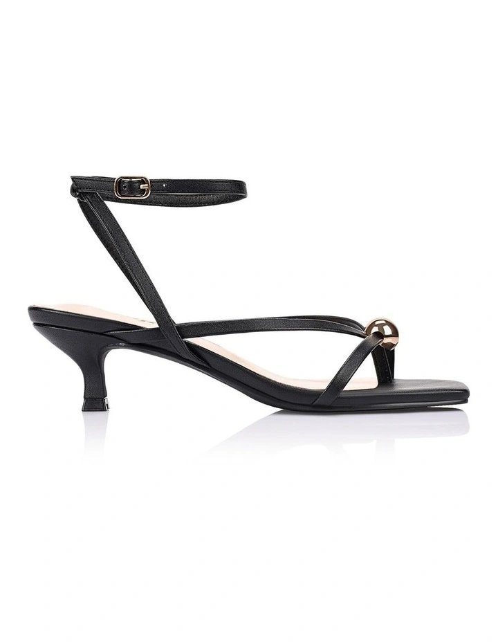 Alice Kitten Heel Sandals - Black image 1