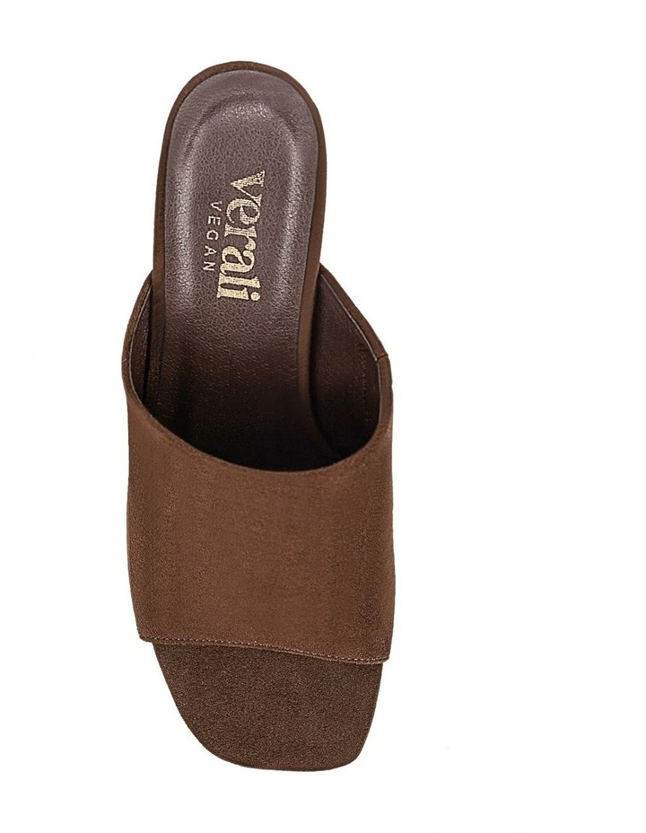 Creed Block Heel Mules - Chocolate Brown Micro image 4