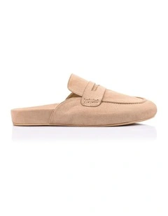 Terrance Loafer Mules - Taupe Micro