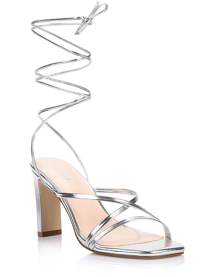 Kito Block Heel Sandals - Silver image 2