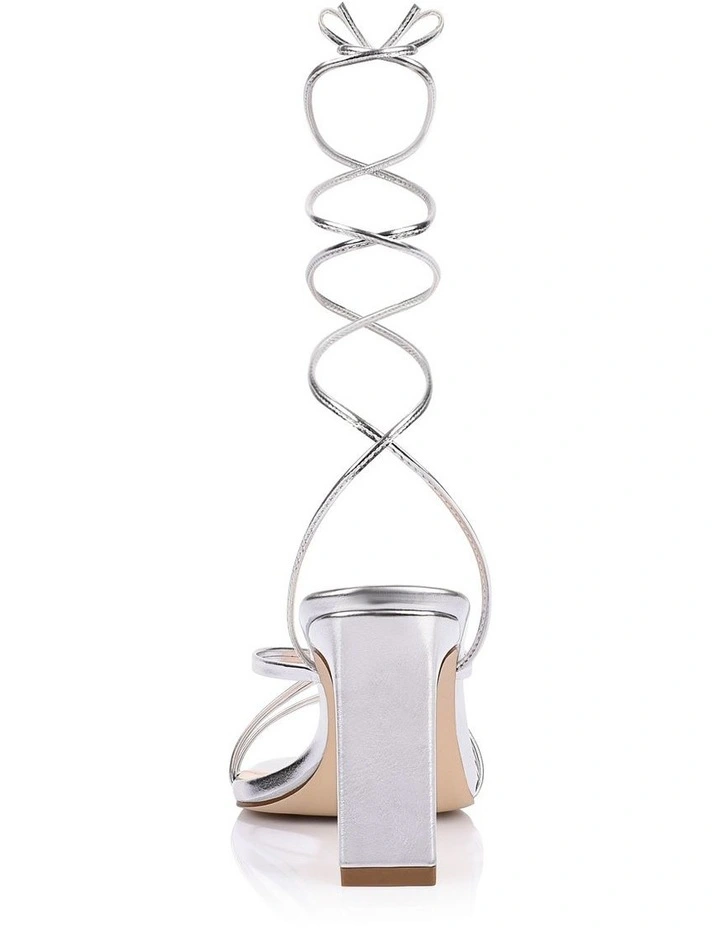 Kito Block Heel Sandals - Silver image 3