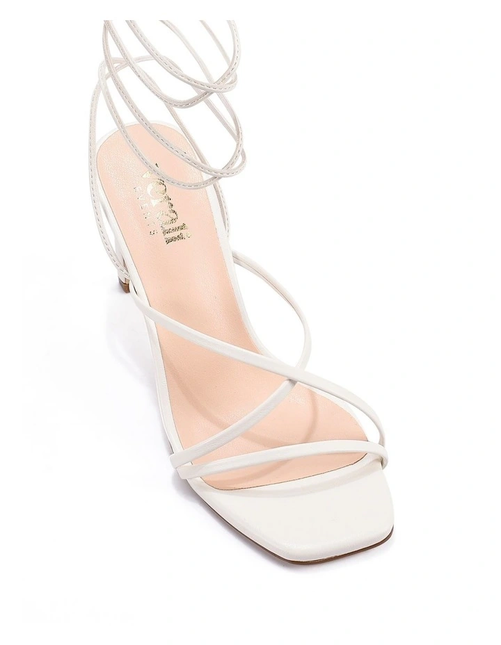 Kito Block Heel Sandals- Chalk White image 4