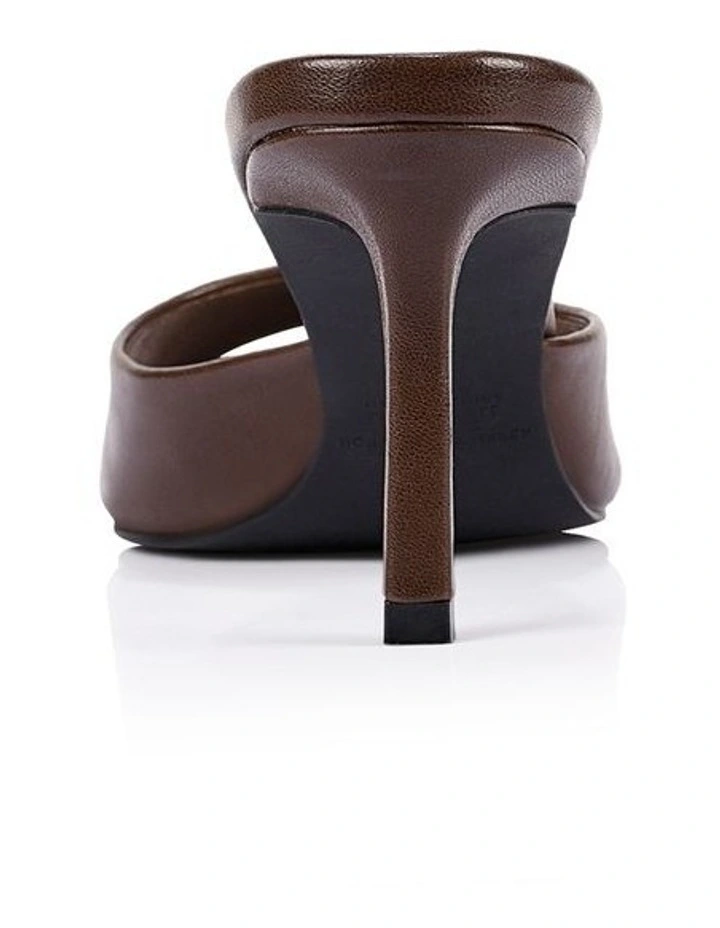 Flora Heeled Mules- Chocolate Brown Vintage image 3