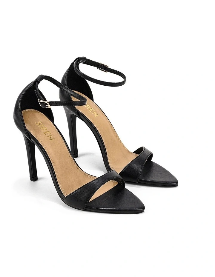 Zorina Heeled Sandals- Black Leather image 2