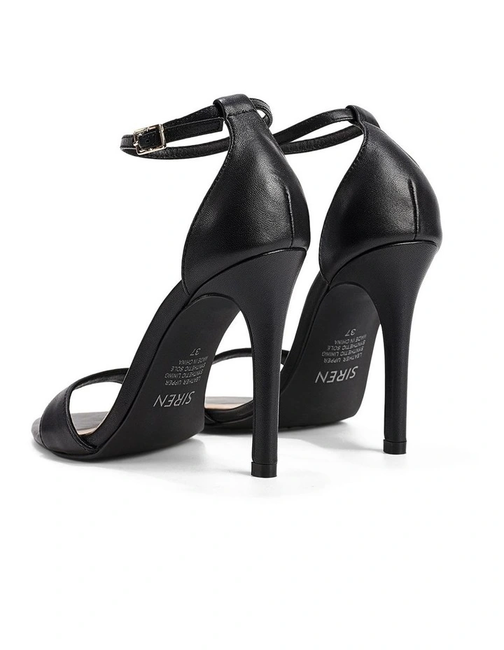 Zorina Heeled Sandals- Black Leather image 3