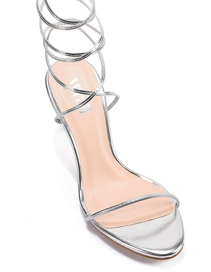 Florence Strappy Sandals- Silver image 4