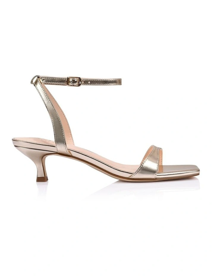 Aloha Kitten Heel Sandalss- Champagne Gold image 1