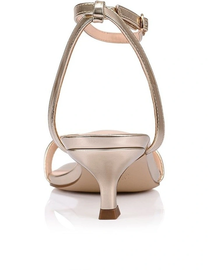 Aloha Kitten Heel Sandalss- Champagne Gold image 3