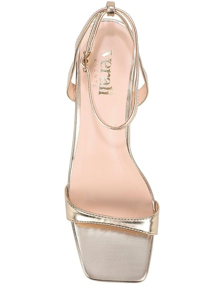 Aloha Kitten Heel Sandalss- Champagne Gold image 4