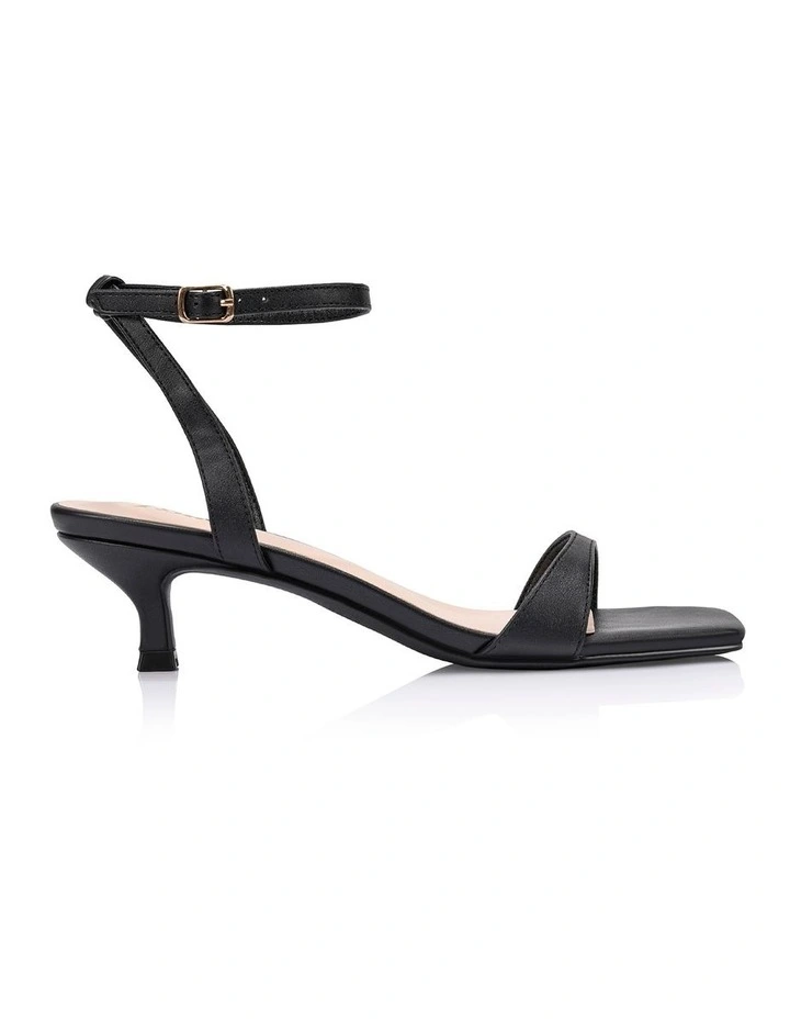 Aloha Kitten Heel Sandals- Black image 1
