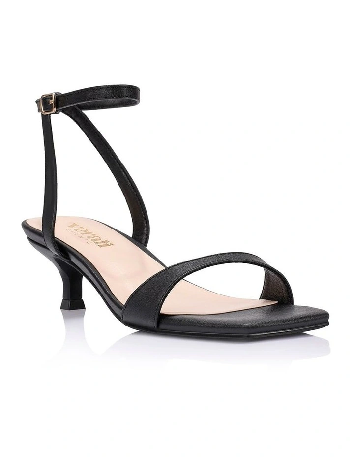 Aloha Kitten Heel Sandals- Black image 2