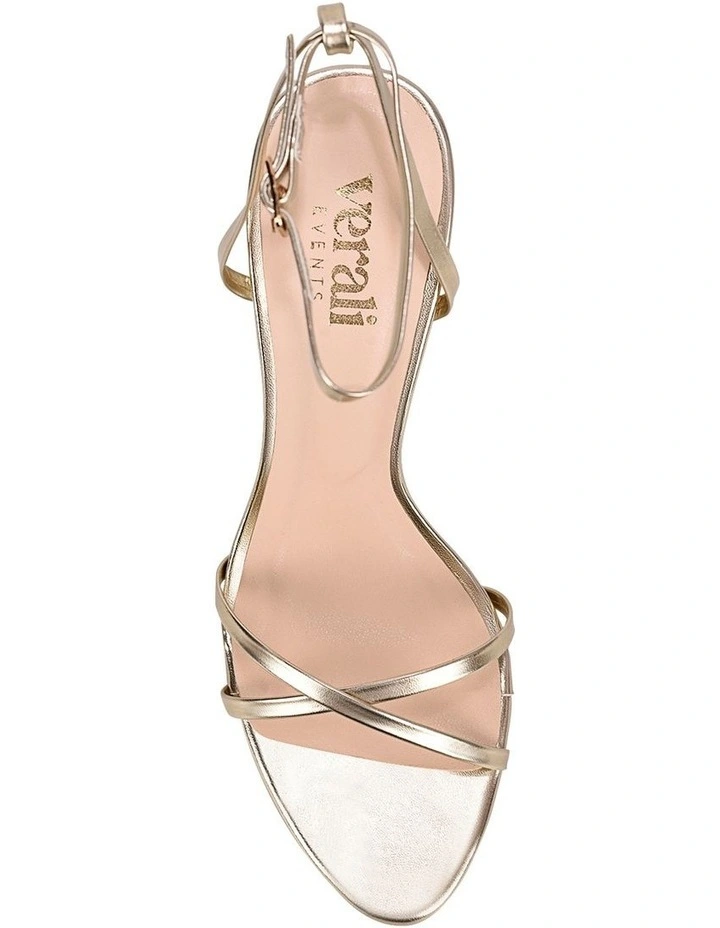 Flo Strappy Sandals- Champagne Gold image 4