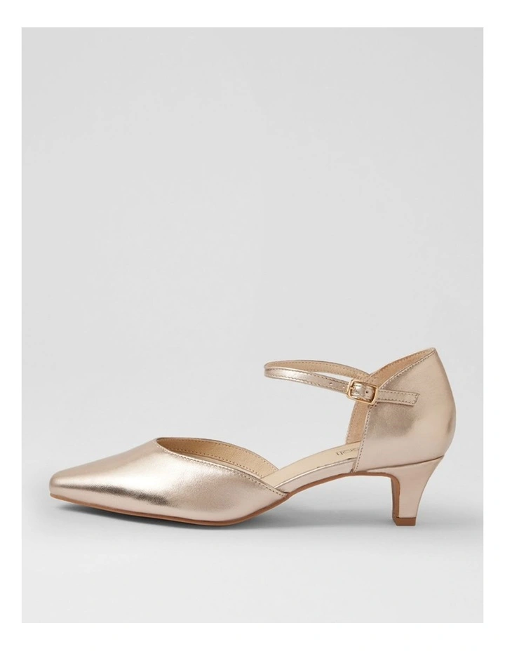 Louisas Champagne Leather Heels image 1