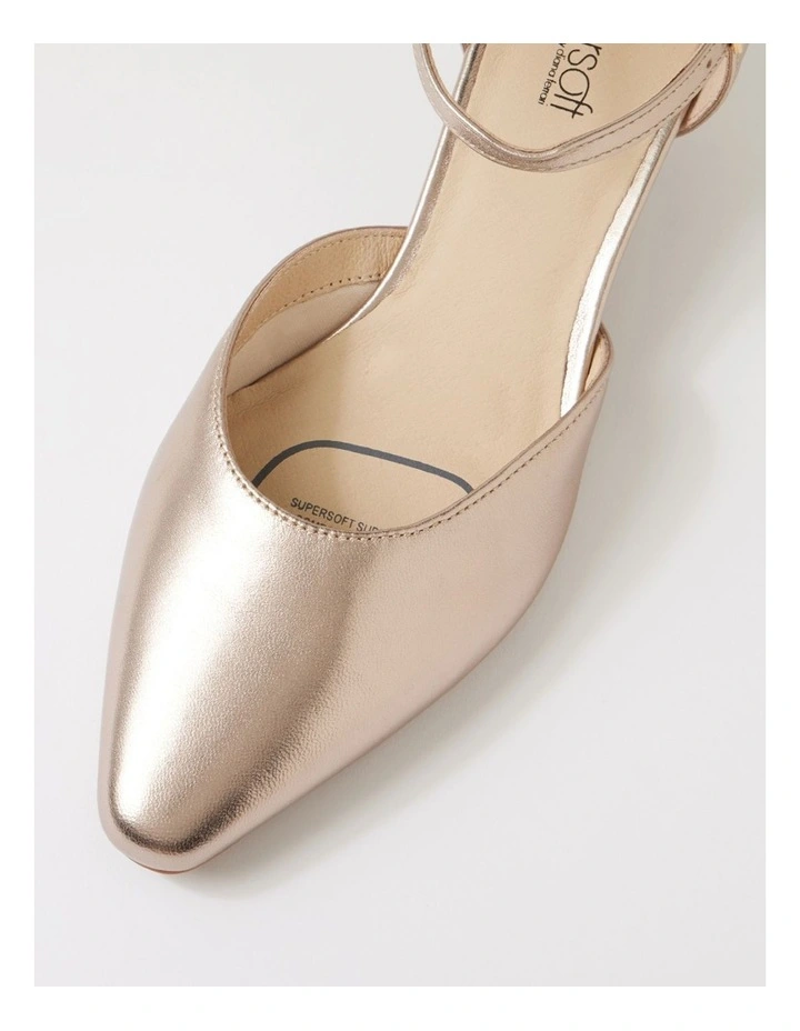 Louisas Champagne Leather Heels image 4
