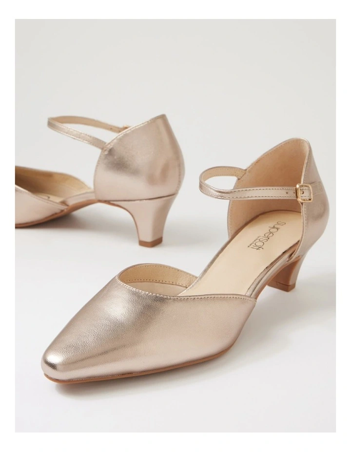 Louisas Champagne Leather Heels image 5