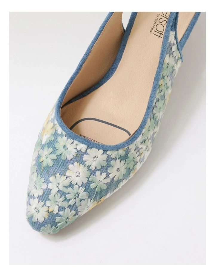 Leelee Light Blue Flower Multi Heels image 4
