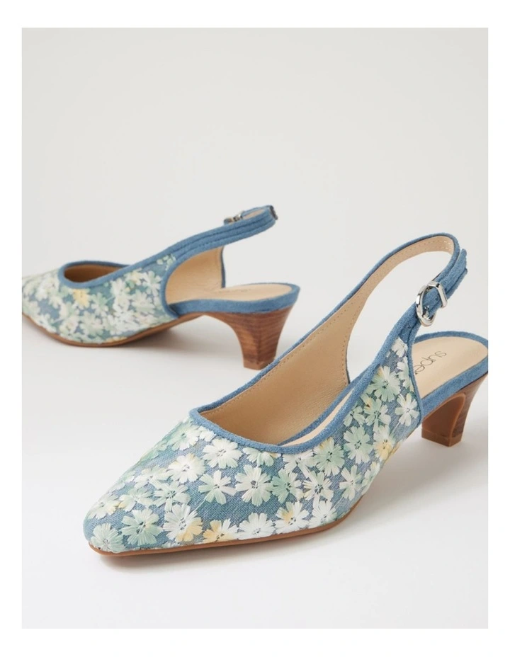 Leelee Light Blue Flower Multi Heels image 5