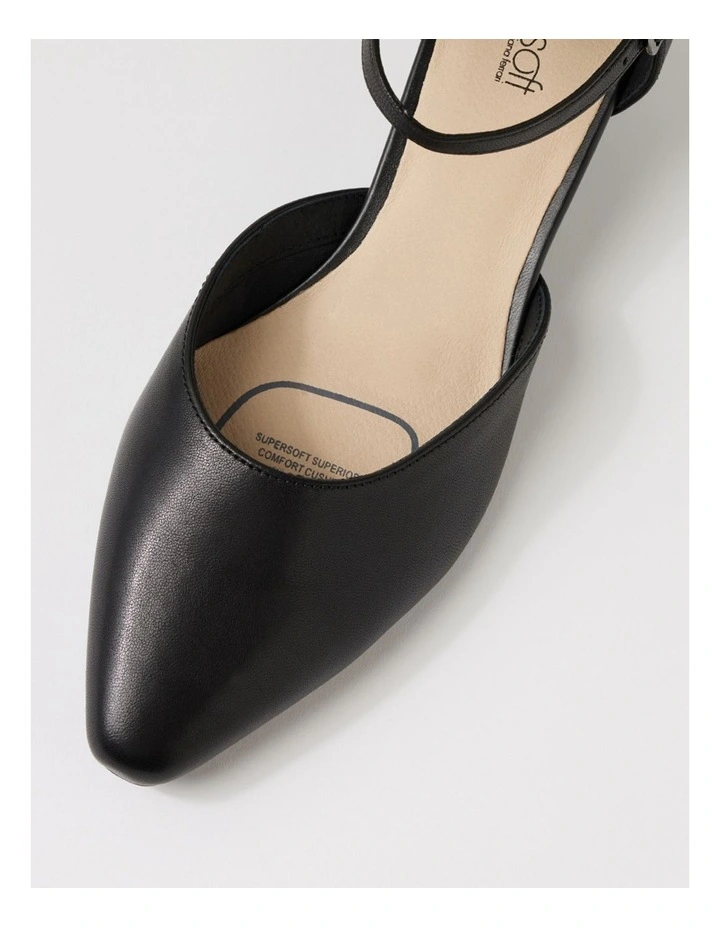 Louisas Black Leather Heels image 4