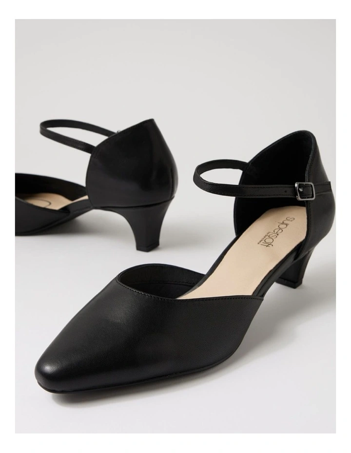 Louisas Black Leather Heels image 5