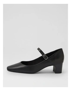 Kennidy Black Leather Heels