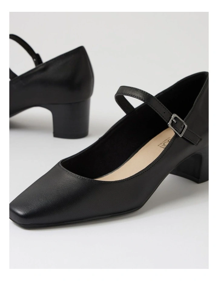 Kennidy Black Leather Heels image 5