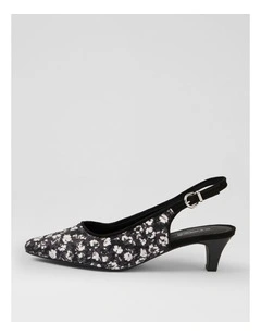Leelee Black Flower Multi Heels