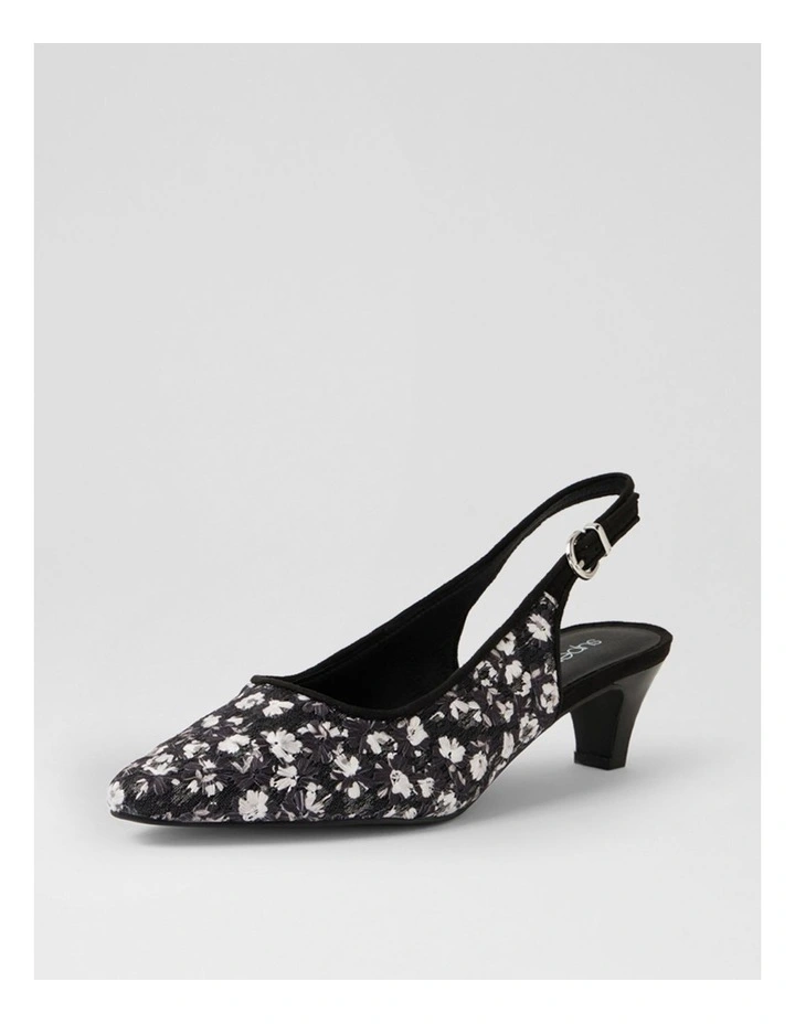 Leelee Black Flower Multi Heels image 2