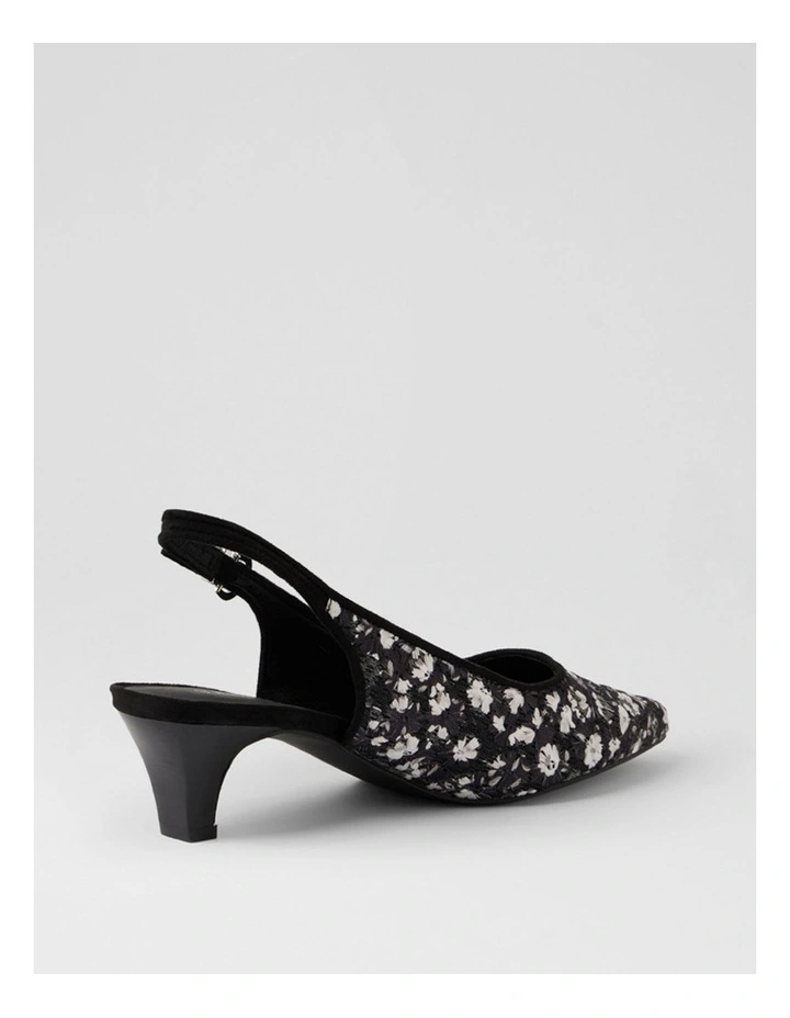 Leelee Black Flower Multi Heels image 3