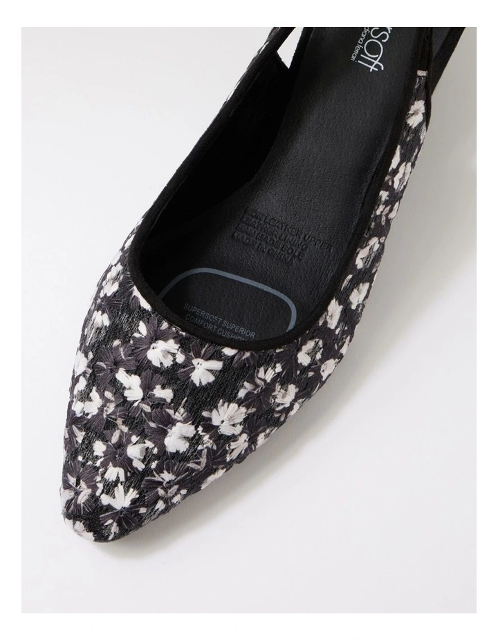 Leelee Black Flower Multi Heels image 4
