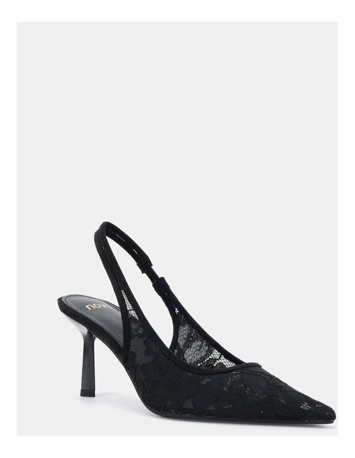 Iraya Heels in Black Lace image 2